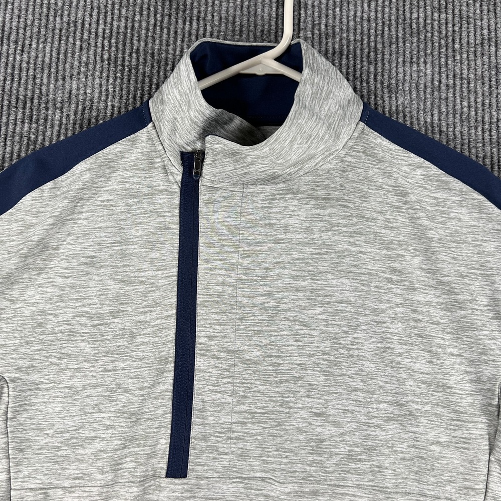 Under Armour Shirt Mens Medium Gray Long Sleeve 1/4 Zip Loose Fit Activewear